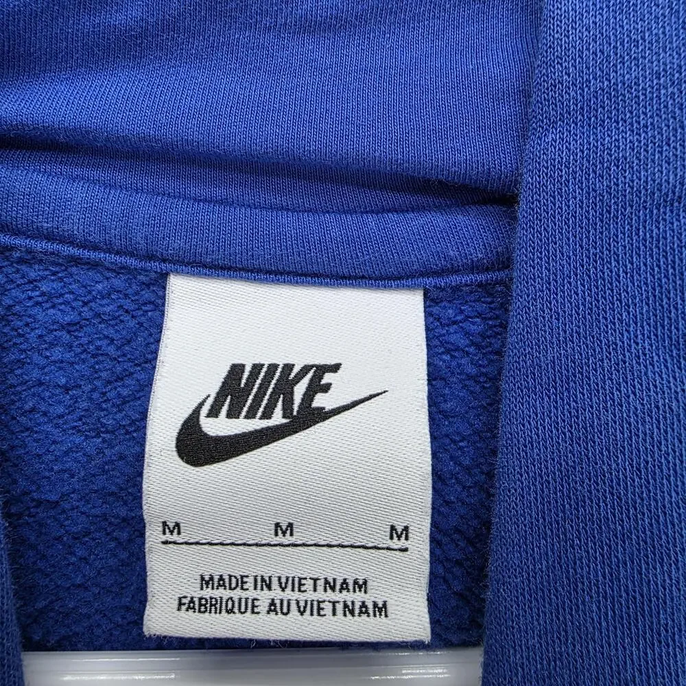 Nike Hoodie Mens M Blue Pullover Hooded Pockets Lined Embroidered DQ5793-480